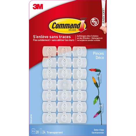 Ganchos adhesivos transparentes Command pack de 4 (1/5)