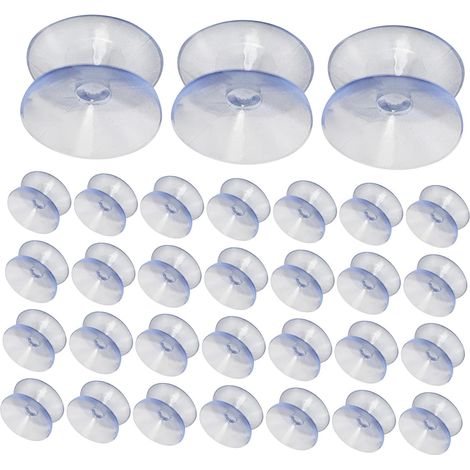 Ciieeo Lot de 50 ventouses transparentes en silicone, sans crochet, 20 (1/5)