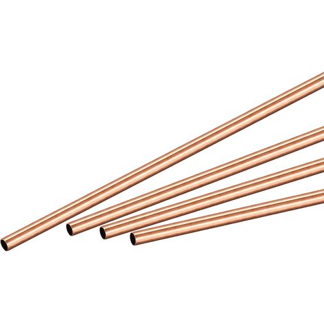 4 Pcs Copper Tube Round 0.3cm OD 0.3mm Wall Thickness Pipe (1/5)