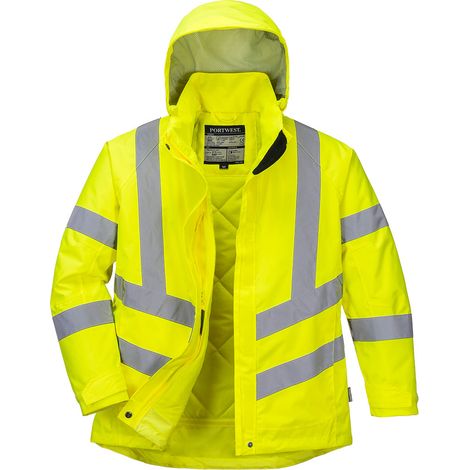 Winter-Parka mit hoher Sichtbarkeit für Damen Farbe: Gelb Größe: M - Portwest