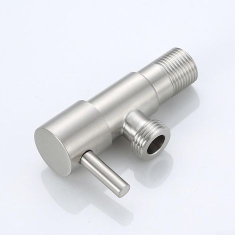 Eckabsperrventil aus Edelstahl 304 für Bidet und Waschbecken, wandmontiertes Absperrventil mit dekorativer Abdeckung (1/5)