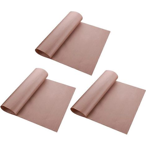Lot de 3 tapis de cuisson antiadhésifs pour four, résistants aux hautes températures, accessoires de cuisine pour les cuisiniers amateurs (Café - 40 x 50 cm)-5040cm-Coffee
