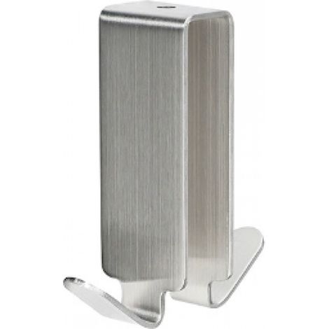 Gancho doble de acero inoxidable para cristal, gancho doble para mampara de ducha, acero inoxidable, 2,5 x 7 cm, paquete de 4 (1/5)
