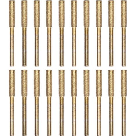 20-Piece Chainsaw Chain Grinding Head Set, Rotary File Sharpener, 4mm Gold Sharpening Kit (1/5)