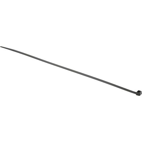 Lot de 100 serre-câbles en polyamide 300 x 4,8 mm Bords arrondis lisses autobloquants Transparent (1/3)