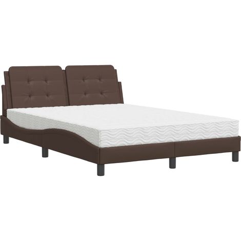 Maison Exclusive - Bettgestell ohne Matratze "Zadar" Braun 120x20 (1/5)