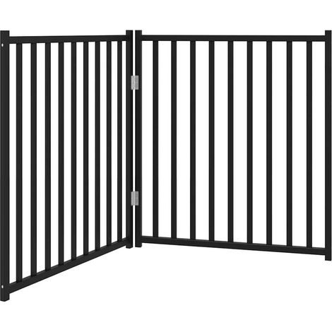 Barrière pour chien pliable 2 panneaux 160 cm bois sapin massif