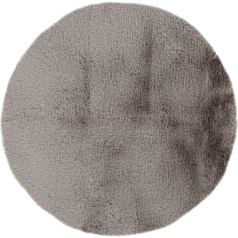 Tappeto da bagno Rabbit rotondo grigio chiaro Ø 100cm (1/4)