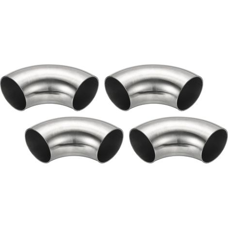 4pcs Coude En Acier Tuyau Coudé en Acier Inoxydable à 90° 45mm OD (1/5)