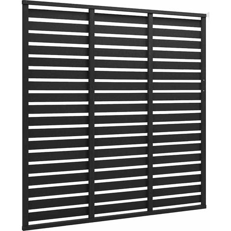 Maison Exclusive - Zaunelement WPC 180x180 cm Schwarz (1/4)