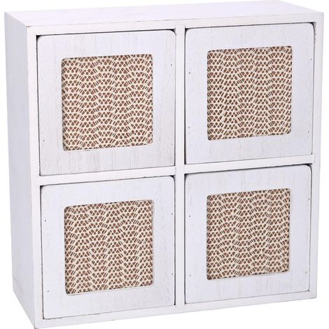 Portatutto legno bianco quadro cm20x8x20 (1/2)
