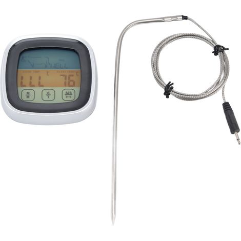 Digital Meat Thermometer Waterproof Stainless Steel Food Thermometer with BBQ Temperature Probe for Cooking