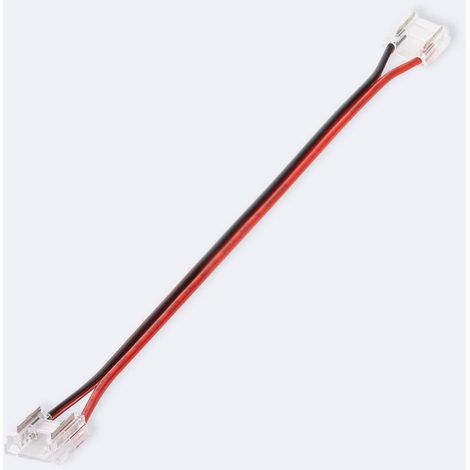 Connettore Doppio con Cavo Striscia LED 12/24V DC SMD e COB IP20 Larga 8mm 8 mm - 6 A