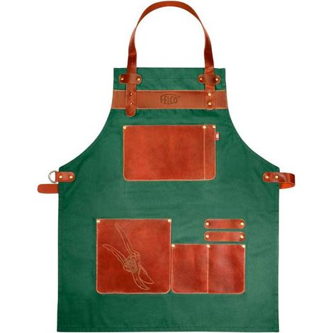 Tablier de jardinage en cuir et toile FELCO 490