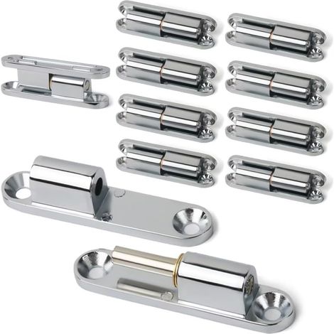 10 Stück Zinklegierung Türscharniere 60mm, abnehmbare geräuschlose 180° Drehscharniere zum Anschrauben für Holztüren Möbeltüren (1/5)