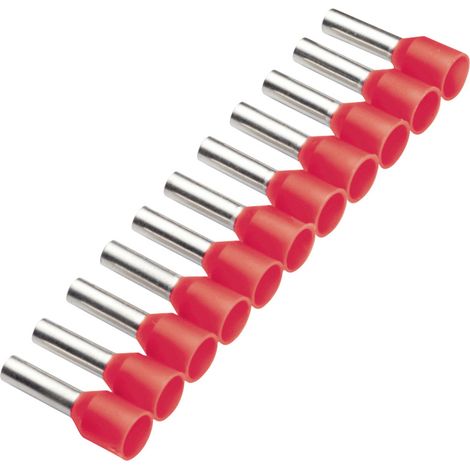 Cimco 187502 Aderendhülse 1 mm² Teilisoliert Rot 500 St.