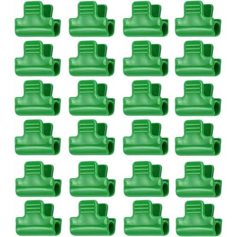 piquets de 11 mm, Lot de 24 Pinces pour Serre, Filet de Protection, Tunnel, Cache Plantes (1/5)