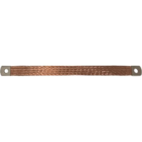 TRECCIA DI MASSA RAME ROSSO mm 350  - MADE IN ITALY