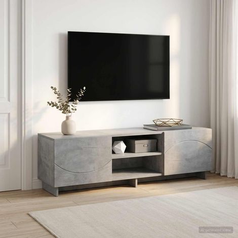 vidaXL Soporte de TV 140 x 34,5 x 40 cm Gris Hormigón (1/5)