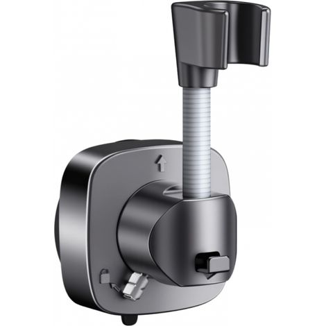 Support Pommeau de Douche 360° Ventouse   Fixation Réutilisable, Rotation Facile, Installation Sans Perçage