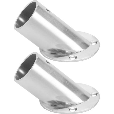 Lot de 2 supports de tringle de douche à angle droit, supports de tringle de placard pour rangement d'angle et porte-serviettes (1/5)