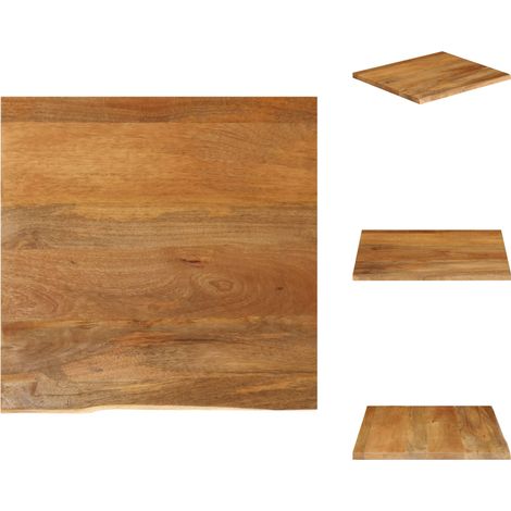 Dessus de table à bord vivant 60x60x2,5 cm bois massif manguier - Dessus De Table - Table Basse - Plateau De Table - Bois Massif - Manguier (1/5)