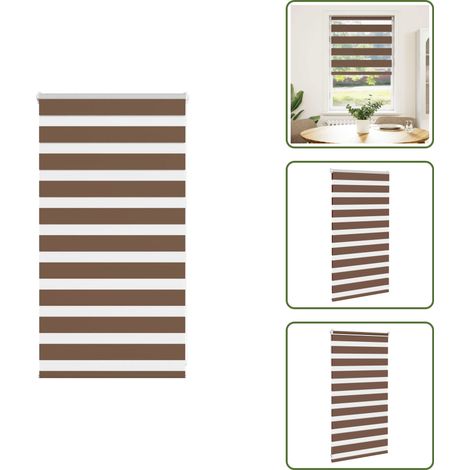 vidaXL Zebrarollo Braun 75x100 cm Stoffbreite 70,9 cm Polyester (1/5)