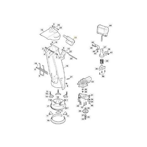 ACTUADOR DEFLECTOR DE CHIMENEA ORIGINAL STIGA SnTh - 118001008/0