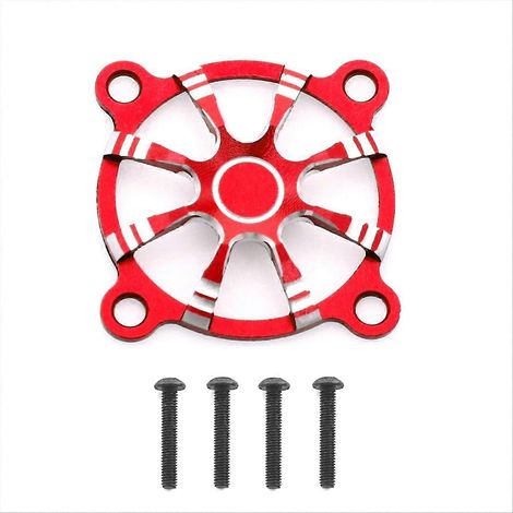 Grille de protection ventilateur 30x30mm aluminium rouge pour moteur RC, carter de refroidissement léger, protection durable pour modèle réduit (1/5)