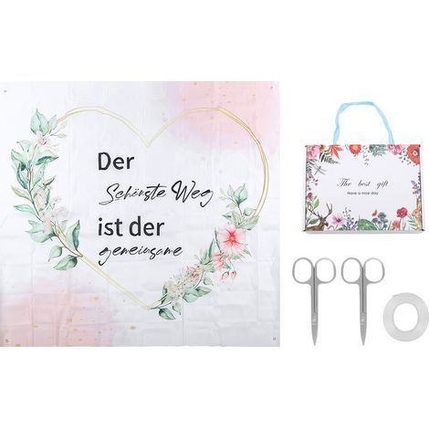 Toile de fond en forme de cœur bohème moderne pour mariage, décoration d'engagement et de fête, avec boîte cadeau (1/5)