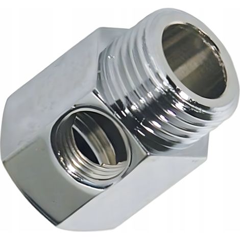 Conector MyAqua de latón cromado de 1/2" macho x 1/2" hembra con rosca RO de 1/4" (1/2)