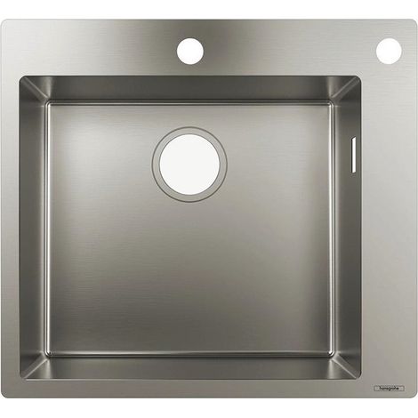S712-F450 Évier encastré 450avec 2 trou s pour robinet acier inoxydable