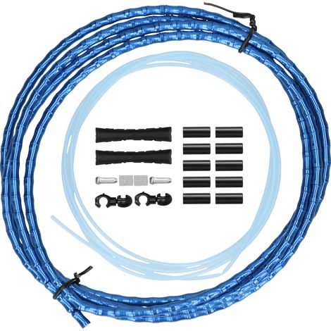 Convient pour un kit de gaine de câble de frein de VTT de 1,8 m, gaine de câble de dérailleur en alliage d'aluminium, bleu. (1/5)