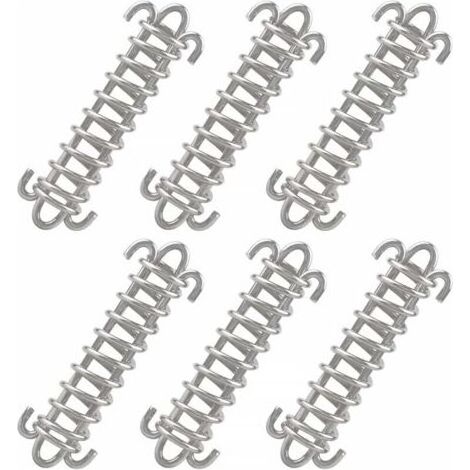 Corde de tente robuste Ulisem, lot de 6, avec boucle à ressort en acier inoxydable, pour bâches, tentes et grillages métalliques (1/4)
