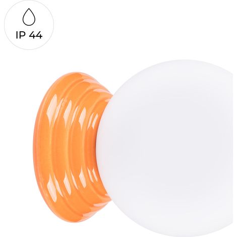 Lámpara de pared Zori naranja IP44 (1/2)