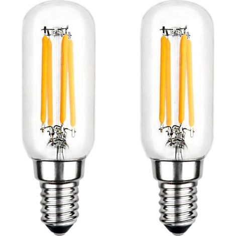 LED Bulb for Kitchen Hood t25 e14 4w Cool White 6000k 400lm Equivalent to 40w e14 Hood Lamp Tubular Filament LED Bulb for Extractor Hood Non-Dimmable Pack of 2 (1/5)