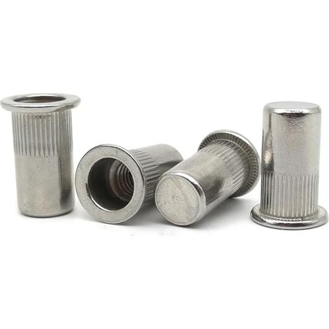 Écrou à riveter tête plate SUS304 avec corps bande verticale (1/5)
