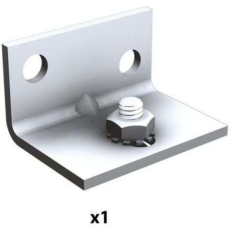 Support équerre 2528 pour porte de 40 à 60 kg maxi MINISPORT® - MANTION Argent Aluminium (1/4)