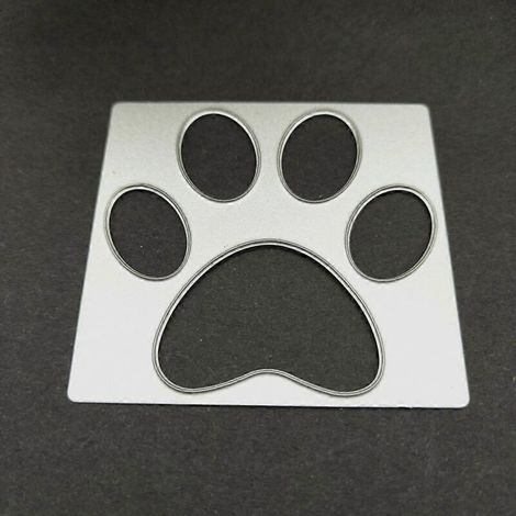 Pochoirs de découpe empreinte de patte pour scrapbooking, album photo et gaufrage de cartes.