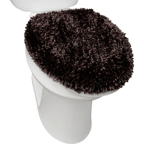 SoHome Spa Step Housse de siège de toilette en peluche lavable en machine Marron 47 x 49,8 cm (1/5)