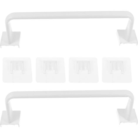 ibasenice Lot de 2 porte-serviettes blancs pour salle de bain et buand (1/5)
