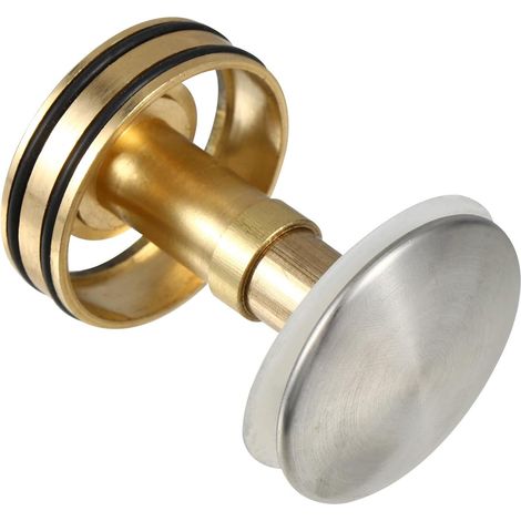 Crépine de vidange rebondissante en acier inoxydable pour lavabo, filtre antiblocage cheveux et débris, accessoire facile à installer pour cuisine et salle de bain (1/5)
