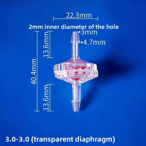 (I) Clapet anti-retour en plastique pour eau, vanne unidirectionnelle, vanne d'arrêt d'eau, clapets anti-retour en ligne pour carburant, gaz et liquides (2 pièces) (1/5)