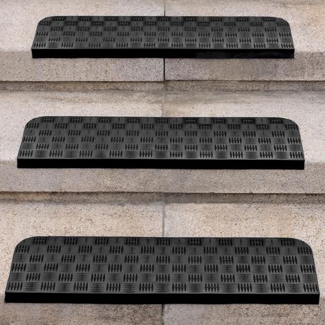 Caoutchouc Tapis Antidérapant Tapis Anti Derapant Tapis de Marche, Nez de Marche Intérieur Marchettes D'escalier Extérieur Anti Glisse Tapis, 65 x 25 cm (1/5)
