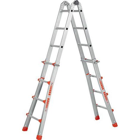 Echelle telescopique. Echelons 4x3 a grand debit avec articulation a triple point d'ancrage (N01-12-00) (1/5)