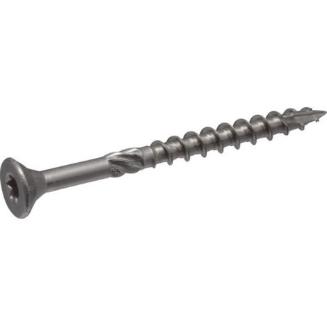 Vises para fachadas en inox A2, cabeza ranurada de seis lóbulos 4,5x50, en caja de 200 - Acton