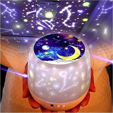 Kids Night Light Projector - Star Light Projector with USB Cable, 360 Degree Rotation Kids Star Projector Lamp Bedroom Star Projector Night Light Best Gifts for Kids - 6 Sets of Film (1/5)