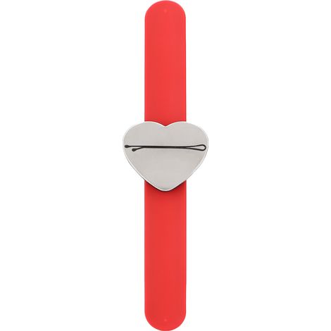 Barrette Magnétique Poignet Coeur pour Salon de Beauté - Outil Coiffure avec Pince Rouge (1/5)