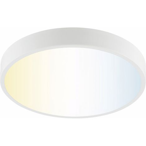 Brilliant LED Deckenleuchte Slimline Ø 39 x 5,5 warmweiß-kaltweiß weiß (1/3)