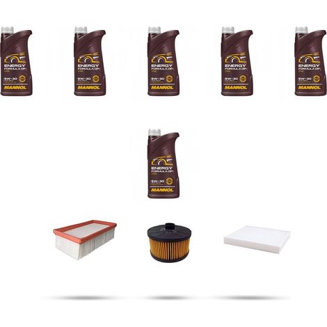 Kit tagliando 3 FILTRI e 6L OLIO compatibile con Renault Arkana 1.3 TCE 160 EDC 116Kw dal 2021